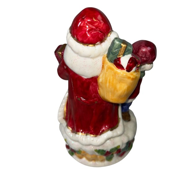 Vintage Christmas Music Santa Boy Tree Teddy Bear Figurine Holiday Decoration - Picture 5 of 8